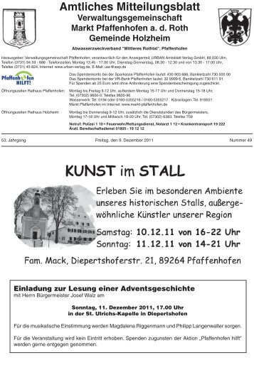 Mitteilungsblatt KW - Markt Pfaffenhofen