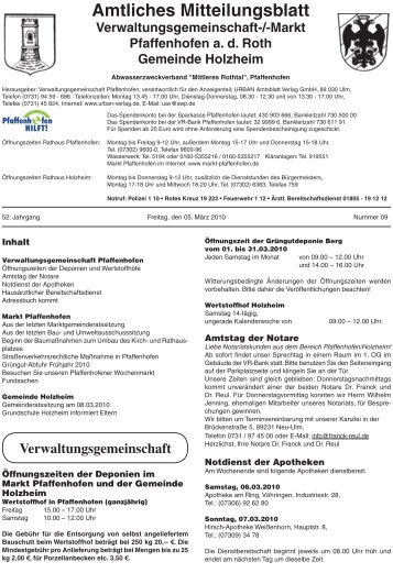 Mitteilungsblatt KW 9 - Markt Pfaffenhofen