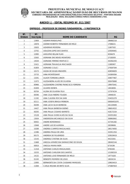 emprego – professor de ensino fundamental – ii ... - Ideal Soluções