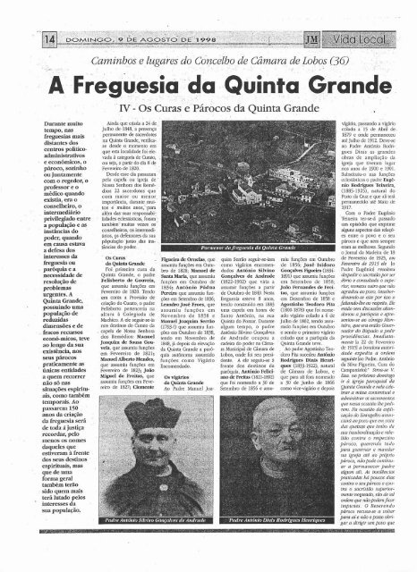 A FREGUESIA DA QUINTA GRANDE - parte IV - Câmara de Lobos