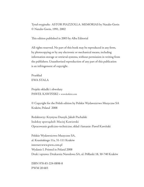 Astor Piazzolla. Moja historia.pdf - Polskie Wydawnictwo Muzyczne SA