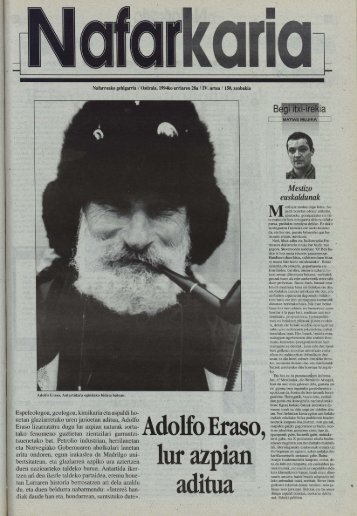 Adolfo Eraso, lur azpian aditua - Euskaltzaindia