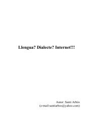 Llengua? Dialecte? Internet!!! - Departament de Filologia Catalana i ...