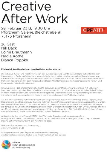 28. Februar 2013, 19.00 Uhr Pforzheim Galerie, Bleichstraße ... - MBG