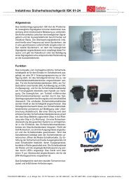 Induktives Sicherheitsschaltgerät ISK 61-24 - Nova