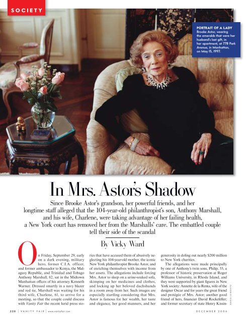 In Mrs. Astor's Shadow - Vicky Ward