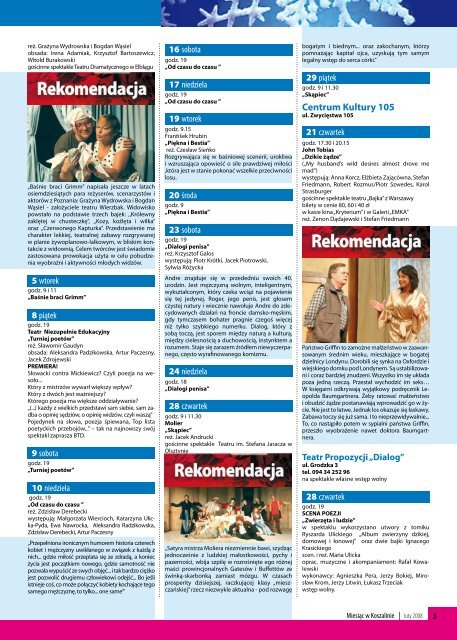 Miesiąc w Koszalinie - luty 2008 - Koszalińska Biblioteka Publiczna ...