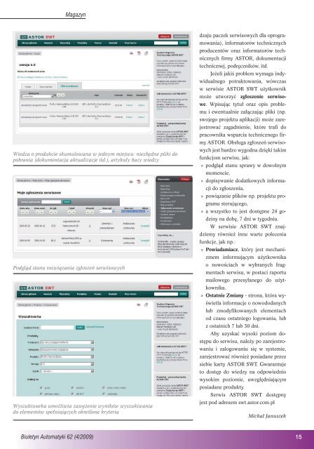 Pobierz Biuletyn Automatyki w formacie pdf - Astor