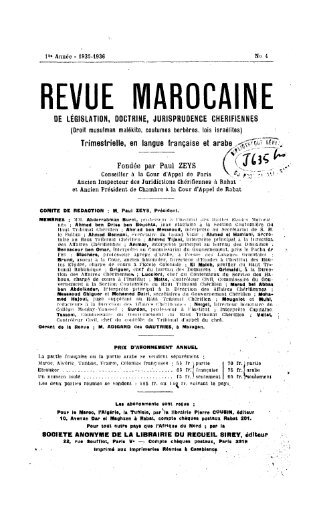 REVUE MAROCAINE - Bibliothèque Numérique Marocaine