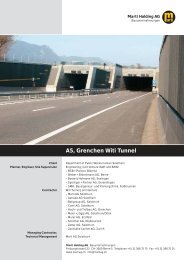 A5, Grenchen Witi Tunnel - Marti Holding AG