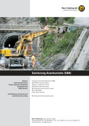 Sanierung Axentunnels (SBB) - Marti Holding AG