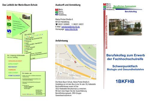 Schulartinformationen - Marie-Baum-Schule Heidelberg