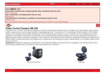 Video Control System NB 240 >>> INFO 