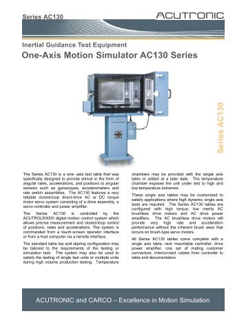 One-Axis Motion Simulator AC130 Series - Acutronic