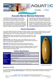 Acoustic Marine Mammal Deterrents