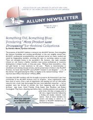 ALLUNY NEWSLETTER - AALL