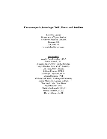 Electromagnetic Sounding of Solid Planets and Satellites