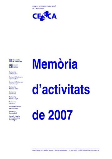 Memòria d'activitats 2007 (13.69 MB) - cesca