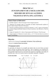 PRÀCTICA 1 FUNCIONAMENT DE L'OSCIL·LOSCOPI: MESURES ...