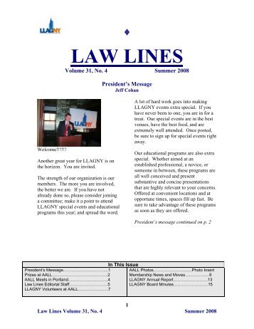 LAW LINES - AALL