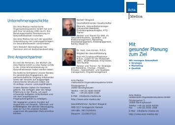 Flyer - Acta Medica Gmbh