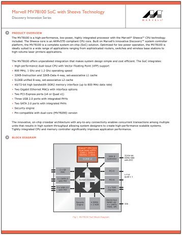 MV78100 Product Brief - Marvell