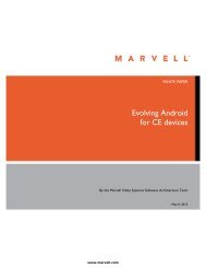 Evolving Android for CE devices - Marvell