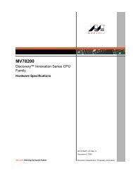 MV78200 Hardware Specifications - Marvell