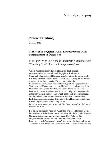 Pressemitteilung - McKinsey & Company