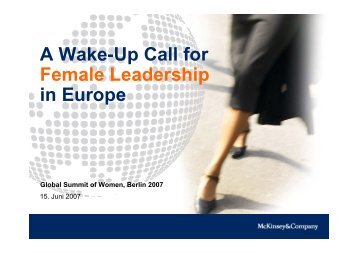 A Wake-Up Call for Female Leadership in Europe - McKinsey ...