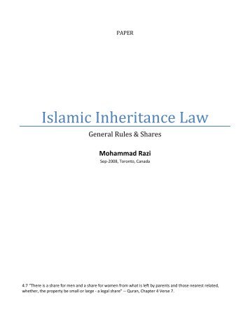 Islamic Inheritance Law - Learn Deen