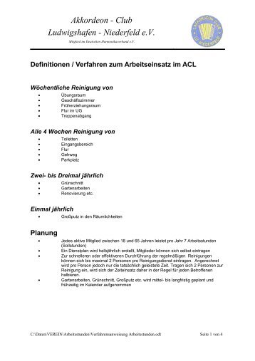 Akkordeon - Club Ludwigshafen - Niederfeld e.v.