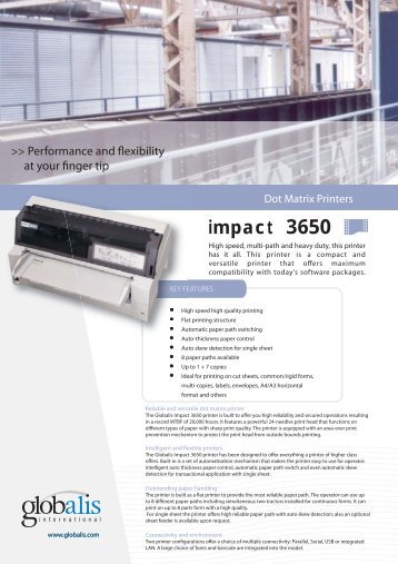 Dot Matrix Printers impact 3650 - Globalis International