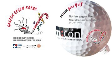 m :con goes Golf Golfen gegen Krebs Neuroblastom-Benefizturnier