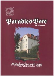 Paradiesbote 2007 - Arbeiter-Baugenossenschaft Paradies eg