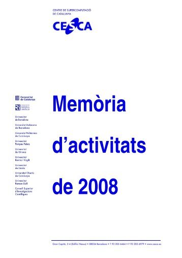 Memòria d'activitats 2008 - cesca