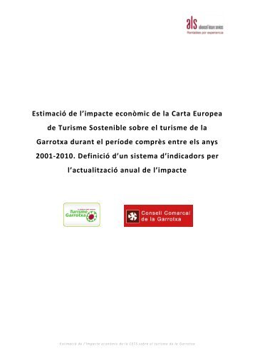 Estudi sobre l'impacte socioeconòmic del turisme ... - Turisme Garrotxa