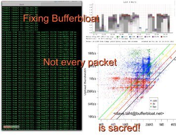 Fixing Bufferbloat Not every packet is sacred!