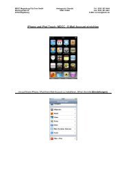 iPhone und iPod Touch: MDCC - E-Mail-Account einrichten