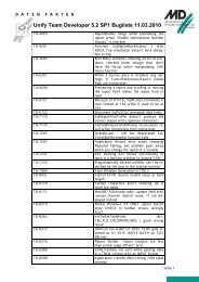 Unify Team Developer 5.2 SP1 Bugliste 11.03.2010 - MD Consulting ...