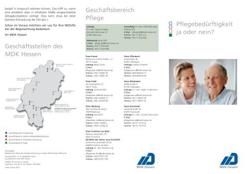 Pflegebedürftigkeit ja oder nein? Geschäftsbereich ... - MDK-Hessen