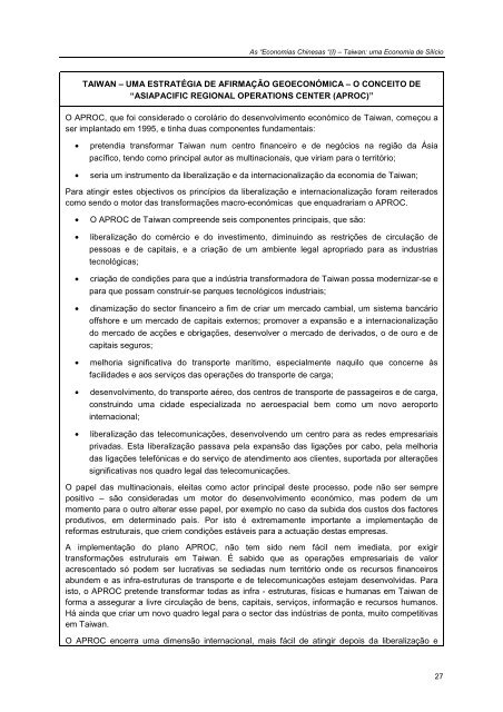 INFORMAÇÃO INTERNACIONAL - Departamento de Prospectiva e ...