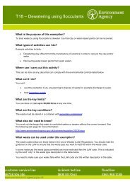 T18 - Dewatering using flocculants (PDF, 85KB) - Environment Agency