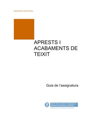 Aprests i Acabaments de Teixits - UPC