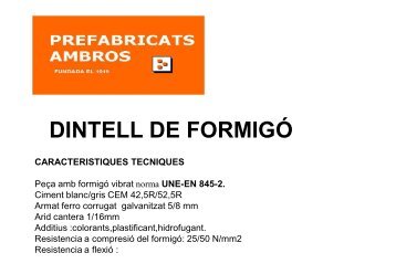 dintells de formigo