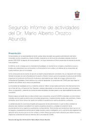 Segundo Informe de actividades del Dr. Mario Alberto Orozco Abundis