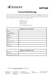 Lizenzanforderung [PDF, 262kB] - der MEBEDO GmbH