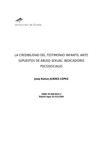 la credibilidad del testimonio infantil ante supuestos de ... - Buen Trato