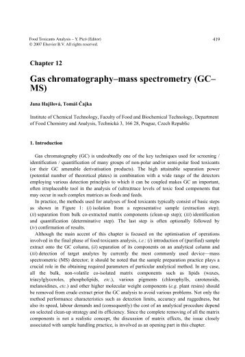 Gas chromatography–mass spectrometry (GC– MS)