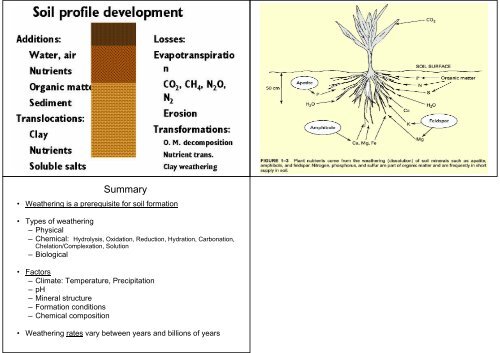 Chemical Weathering and Soil Development